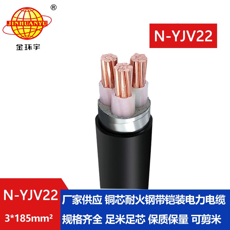 金環宇電線電纜 耐火鋼帶鎧裝電纜N-YJV22-3X185平方